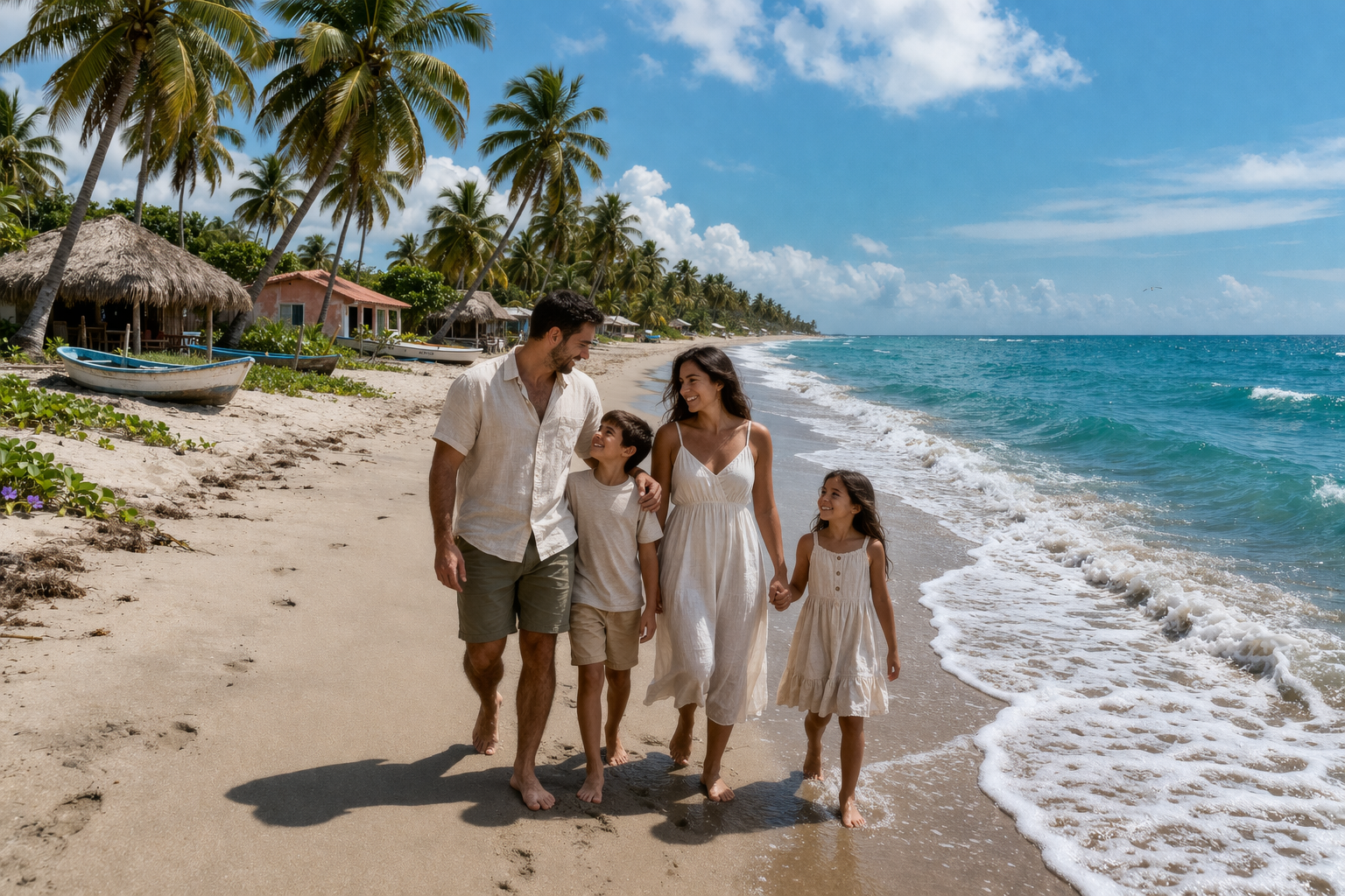 Familia disfrutando en la Playa